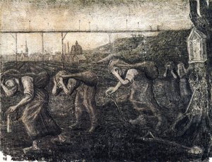 Bergarbeiterfrauen tragen Säcke, die Lastenträgerinnen von Vincent van Gogh